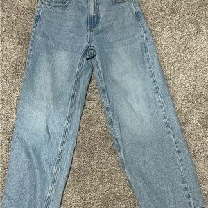 Pacsun crop wide leg blue denim jeans